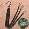 Iron Flower Basket Hanging Chain With Hook For Garden Home Decoration Multifunctional Black Chain DIY Fashion Garden Accessories