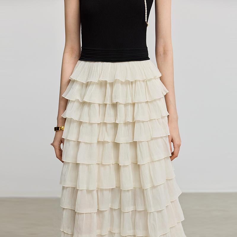 LILY sleeveless vest dress cake skirt