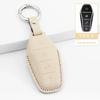 PO3 Leather Car Key Case Cover Holder Keychain Shell for BYD Atto 3 Han EV Dolphin 4 Button Keyless Remote Key Fob Cover