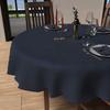 Round Stain-resistant Tablecloth Diameter 180 Cm LUXURY Midnight Blue, by Soleil d'Ocre