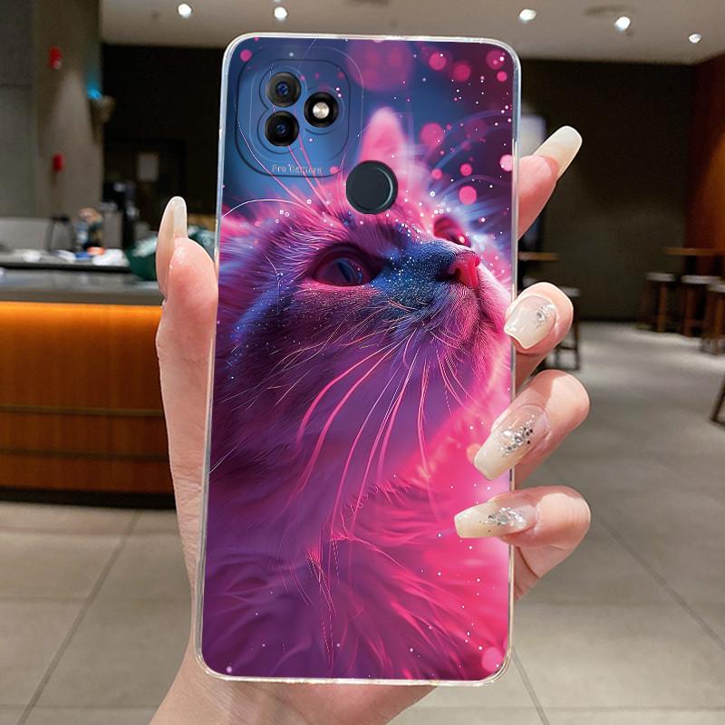 Casing For Itel P36 W6501 P 36 Cover Aesthetic Cute Cat Fashion Soft Silicone TPU Transparent Bumper For Itel Vision 1 Plus Case