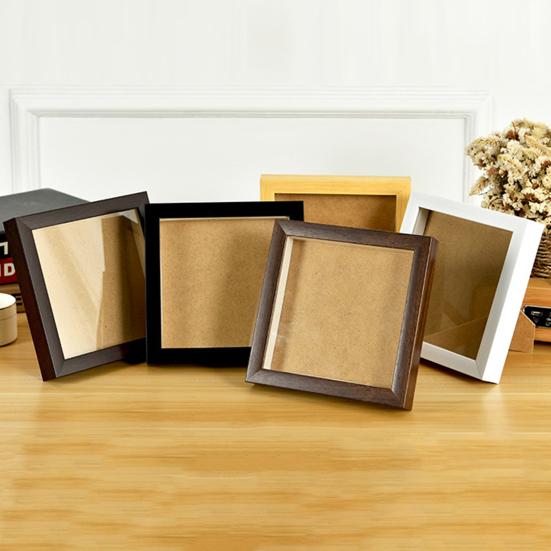 10-дюймовая деревянная фоторамка Shadow Box квадратный держатель для фотографий DIY Crafts Plant Flower