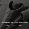 CARLI Men's Wool & Cashmere Blend Thickened Polo Sweater
