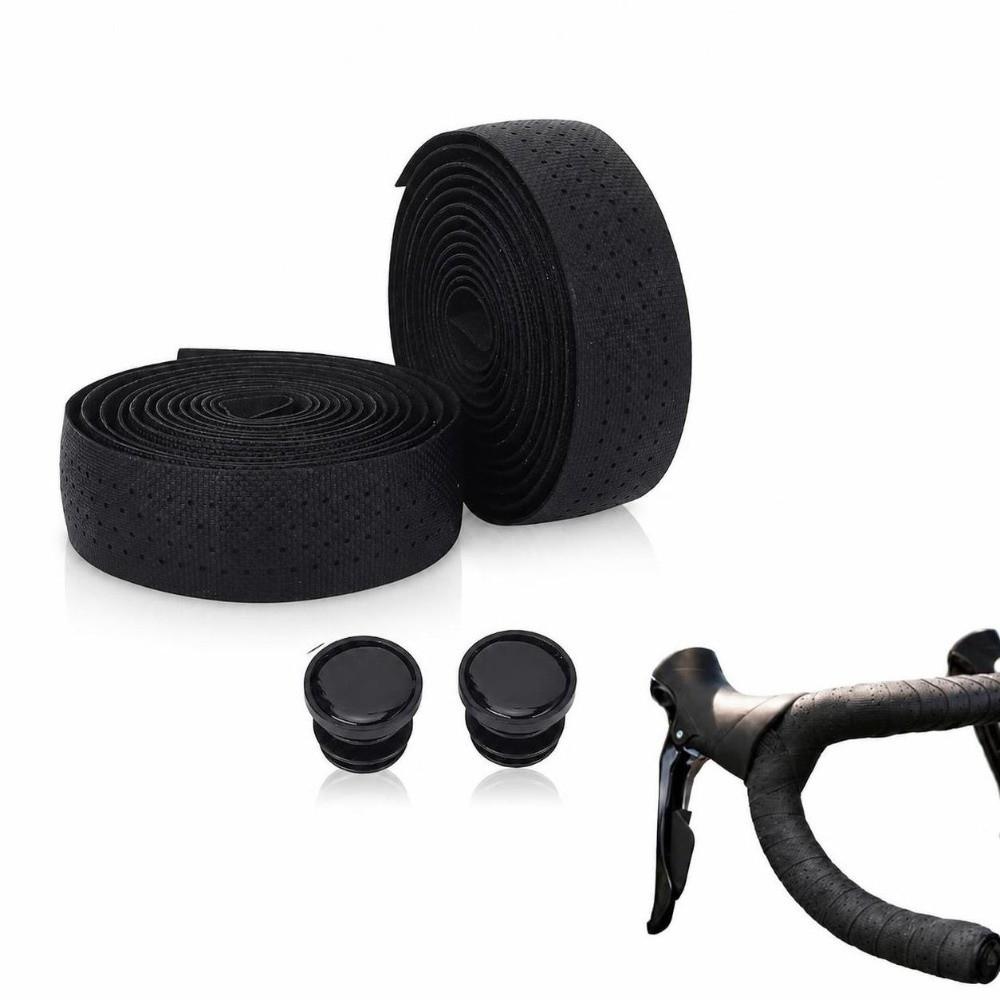 2pcs Anti Slip Bike Handlebar Tape Silicone + EVA Bike Handlebar Wrap Cycling Grip Improvement