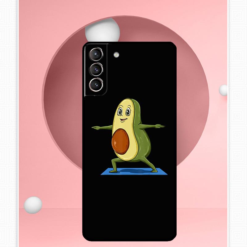 Чехол с забавным узором Avocado Yoga для Samsung Galaxy S24 S23 Ultra S22 S20 FE S21 FE Note 10 20 S8 S9 S10 Plus