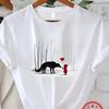 Fashionable Little Red Riding Hood And Wolf Winter Unisexs Short Sleeved Shirt Printed Tshirt Casual Top Design Casual Top