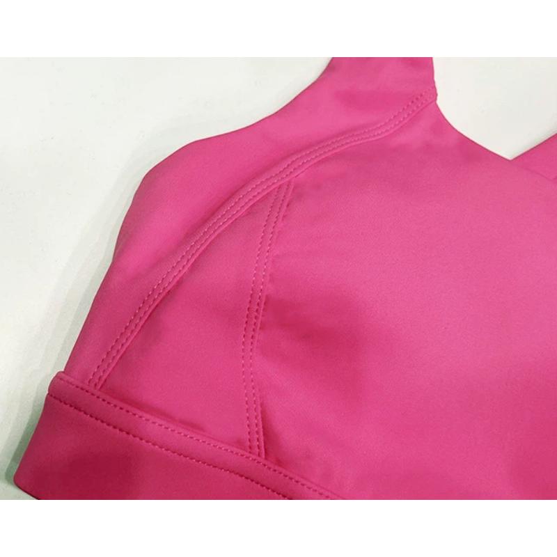 Women's High Impact Buttery Soft Sports Bra High Stretch Shockproof Racerback Yoga Tank Top Gym Running Fitness Athletic Underwear