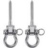 Heavy Duty Swing Hangers - Set of 2 Stainless Steel Screw Brackets for Indoor & Outdoor Hanging Chairs, Swings, Hammocks, Punching Bag-1800LB Capacity
