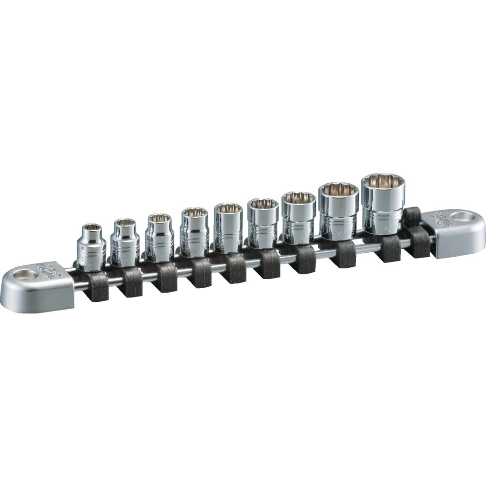 Набор торцевых головок Kyoto Machinery Tools Nepros дюймового размера, 9 шт., двенадцатигранная, NTB209BWA (КТК) 6.3КВ.