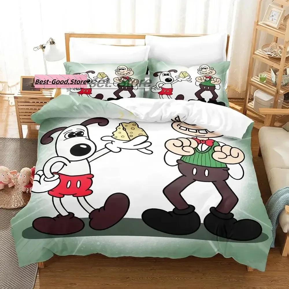 Комплект постельного белья Kawaii Gromit Single Twin Full Queen King Size, комплект постельного белья Aldult Kid Bedroom Duvetcover Sets Print Anime Bed Sheet Set