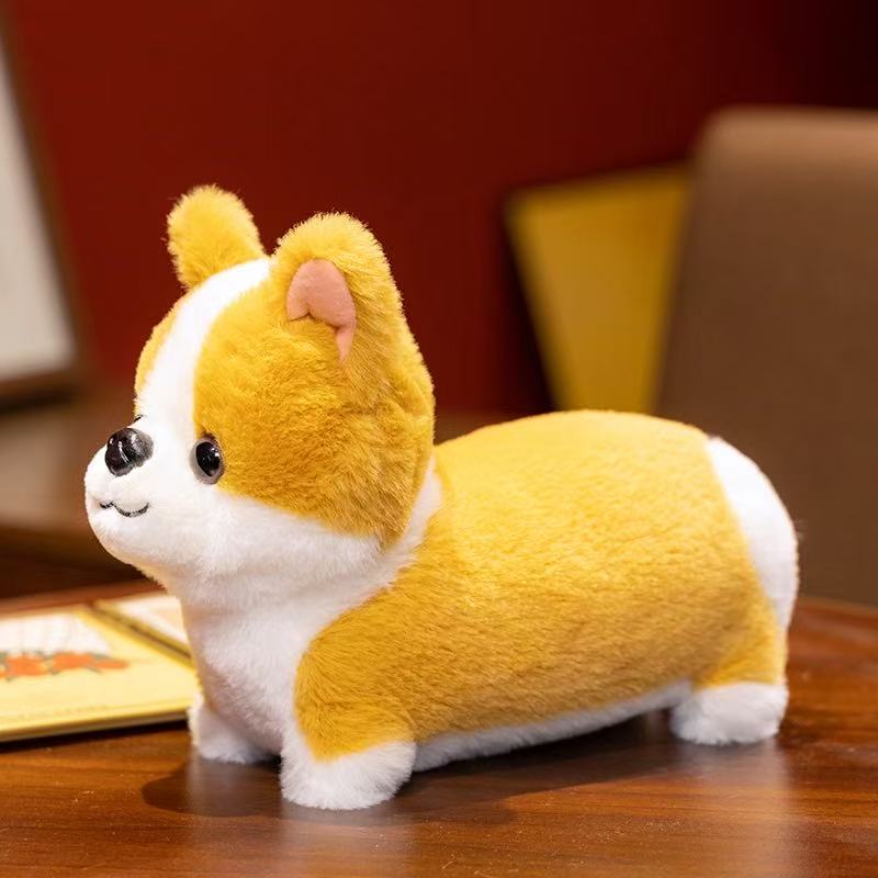 20/30cm New Imitation Tail Less Corgi Stuffed Toy Pillow Pillow Funny Children's Gift Elegant Cute Doll Pillow Cartoon Animation
