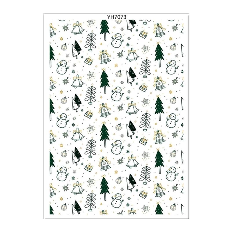 Рождественская переводная бумага Бумага для переноса на воду Бумага для переноса на глину Листы для переноса на глину для изготовления сережек из глины