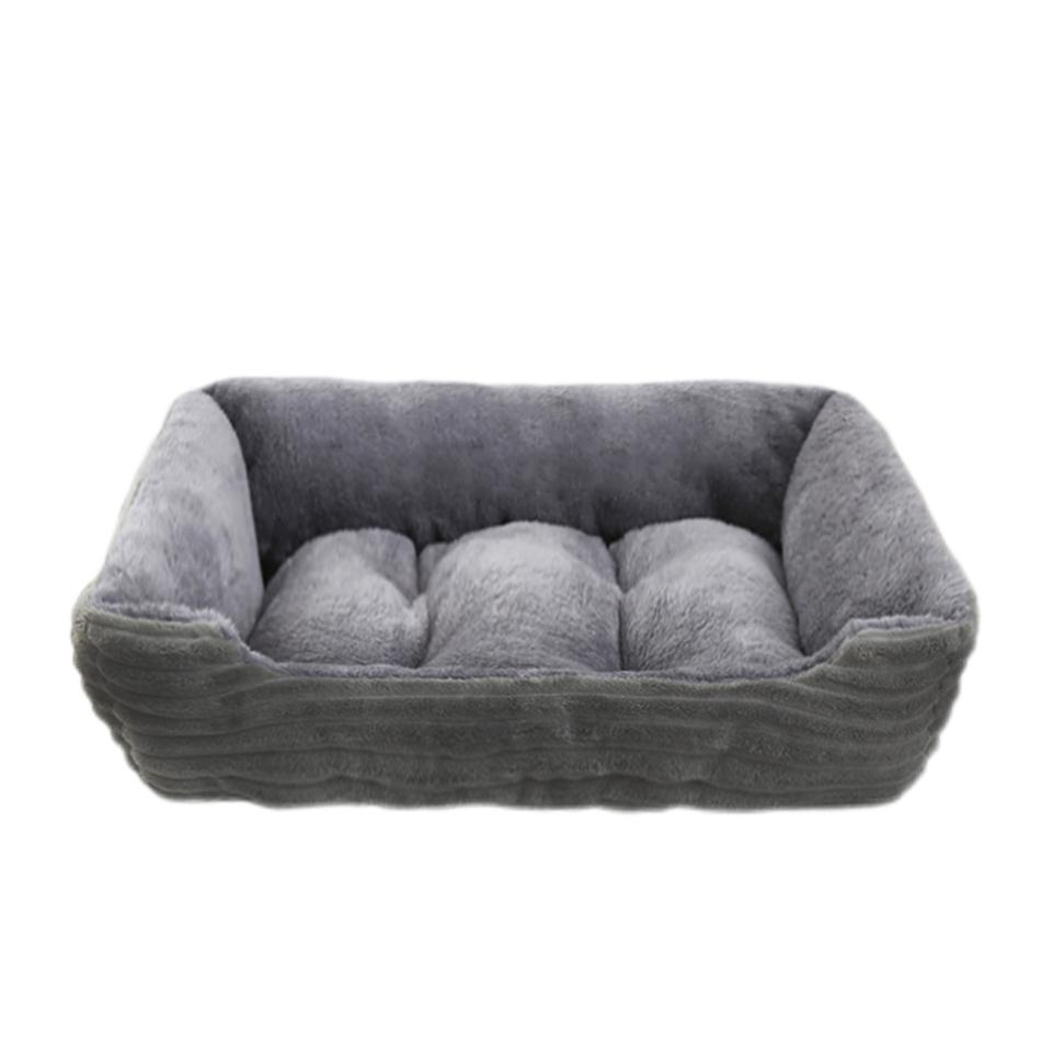 Pet Cat Dog Bed Cozy Square Plush Kennel Puppy Sofa Bed Small Large Dog Sleep Pad Portable Pet Bed Nest Pet Supplies Accessories