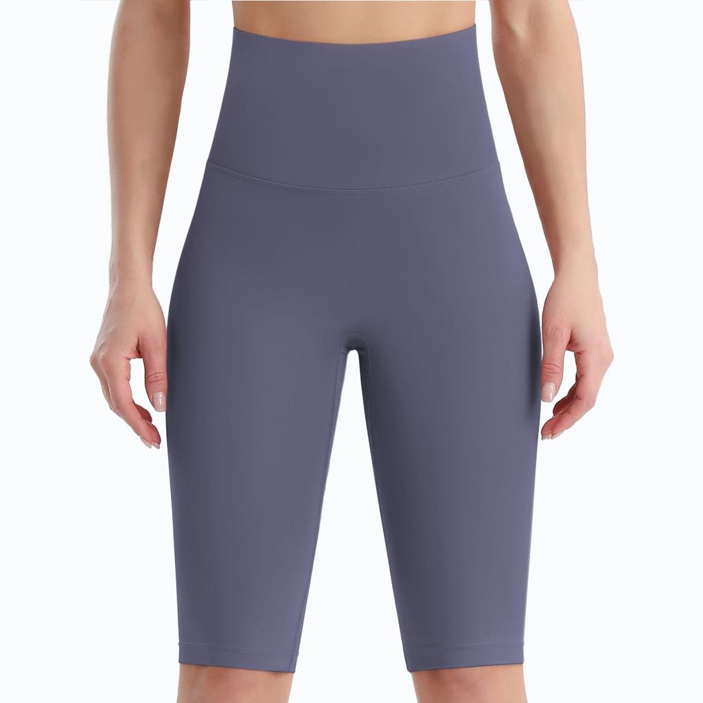 Women's Seamless Hip Lifting High Waist Solid Color Yoga Pants Exercise Five Pants