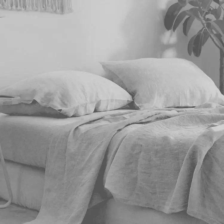 Натуральные льняные простыни плюс 2 наволочки 100% стиранная льняная простынь Набор из 3 предметов Дышащая мягкая Фермерский дом Домашнее постельное белье Плоская простынь