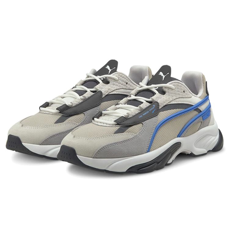 Puma Rs-Connect Splash Comfortable Mesh Shock Absorbing Non-Slip Durable Low-Top Training Running Shoes Unisex Sneaker Gray White 381910-02