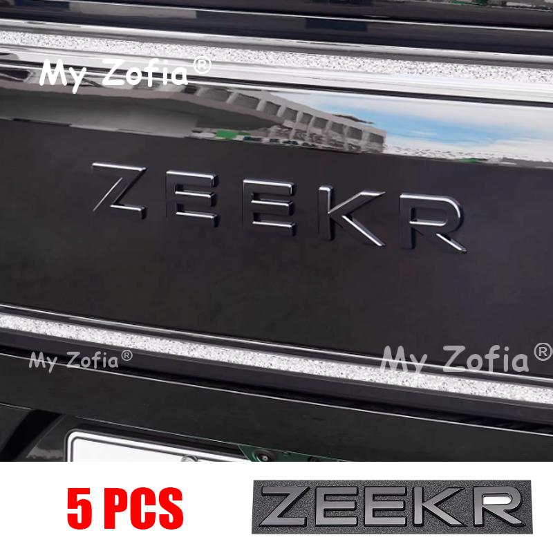 Для Zeekr 9X 2025 2026 Автомобиль Черный АБС Передний Логотип Автомобиль Задний Значок Крышка Декор Наклейка Рамка Отделка Аксессуары для Внешнего Декора