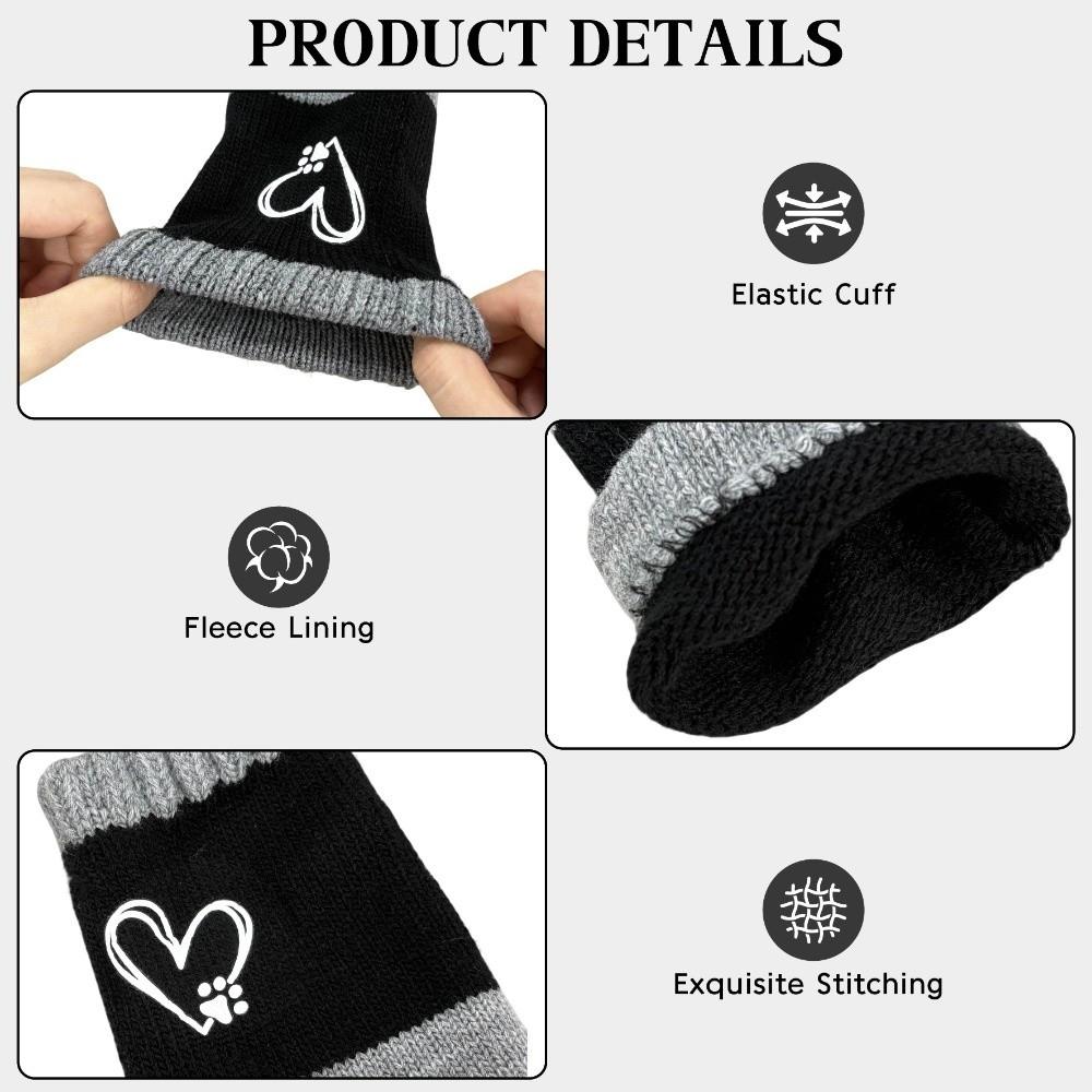 Trendy Fingerless Gloves Elastic Cuffs Knitted Decorative Gloves Warm Gloves Sleeve Covers Daily