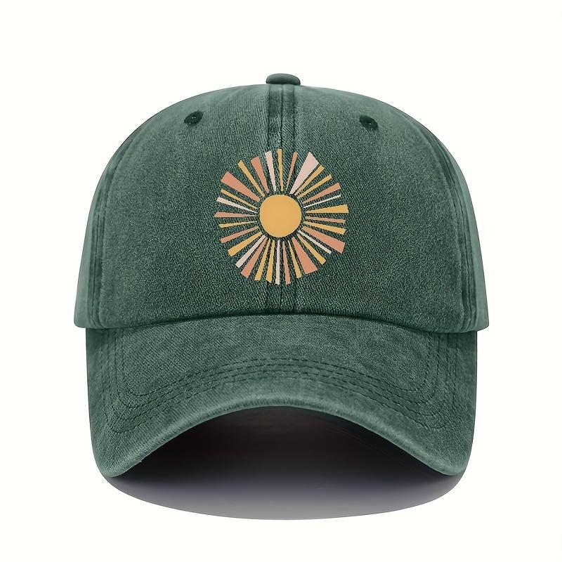 Sun print baseball cap, adjustable for both men and women, seasonal casual cap, fashionable headwear