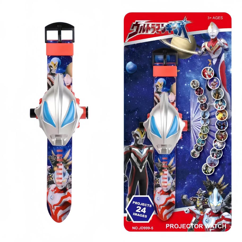 Детские часы в стиле аниме «Ультрамен», детские часы, игрушки, милые мультяшные проекции со вспышкой, часы, подарки на день рождения