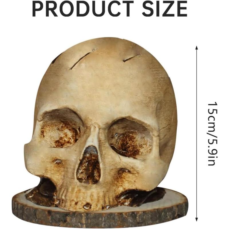 Держатель для ножей в виде черепа для кухни, Подставка для ножей в виде скелета, Ужас Кухонное хранилище Головная стойка Кухонная стойка для хранения фруктов Украшение