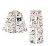 Snoopy Charlie Brown Pajamas Room Wear Top and Bottom Set Cotton Long Sleeve Open Front Loungewear Cute Children Girls Adults Stylish Good