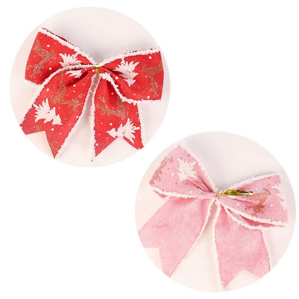 Christmas Decoration Bow Holiday Decoration Bow Red Decoration Bow Firm Material
