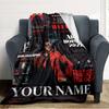 Name Custom The Weekend Poster Print Flannel Blanket High Quality Warm Comfortable Cover for All Seasons Perfect for Gifts Home Decor