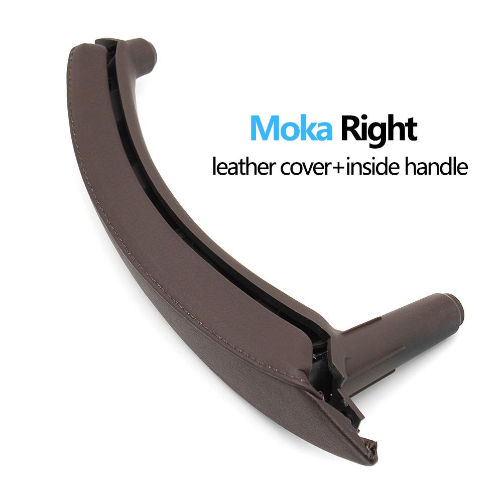 Ручка для внутренних пассажирских дверей с левым рулем и правым рулем с кожаным внешним чехлом для BMW X5 X6 E70 E71