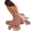 Sex underwear sexy long dress classical flower and bird embroidery free cheongsam pure desire transparent temptation uniform set