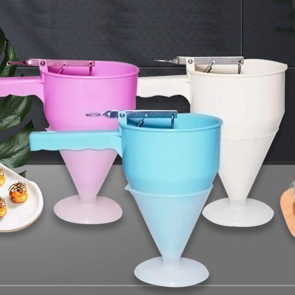 Adjustable Batter Dispenser with Stand Handle Small Food Ball Baking Tools Cooking Funnel Food