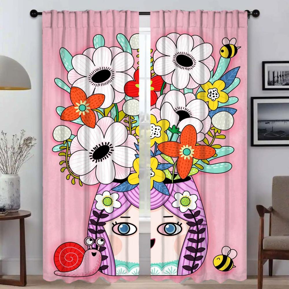 Красивые шторы с рисунком, шторы-перегородки для детской комнаты, тюль для спальни, шторы блэкаут, украшение на Хэллоуин, шторы для домашнего интерьера