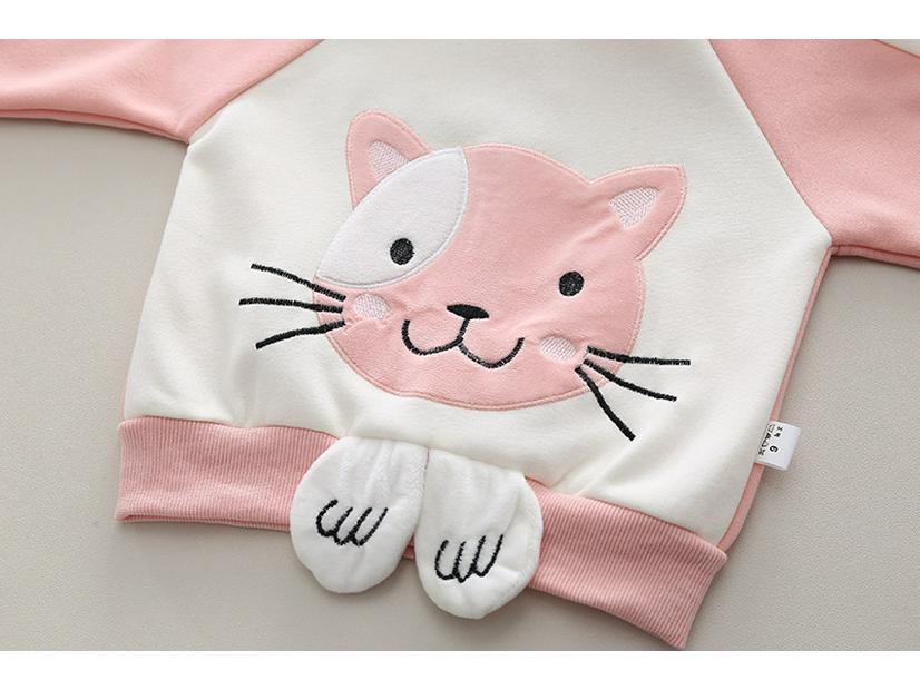 Spring 2025 Fashion: Girls' Sporty Two-Piece Sweatshirt Set