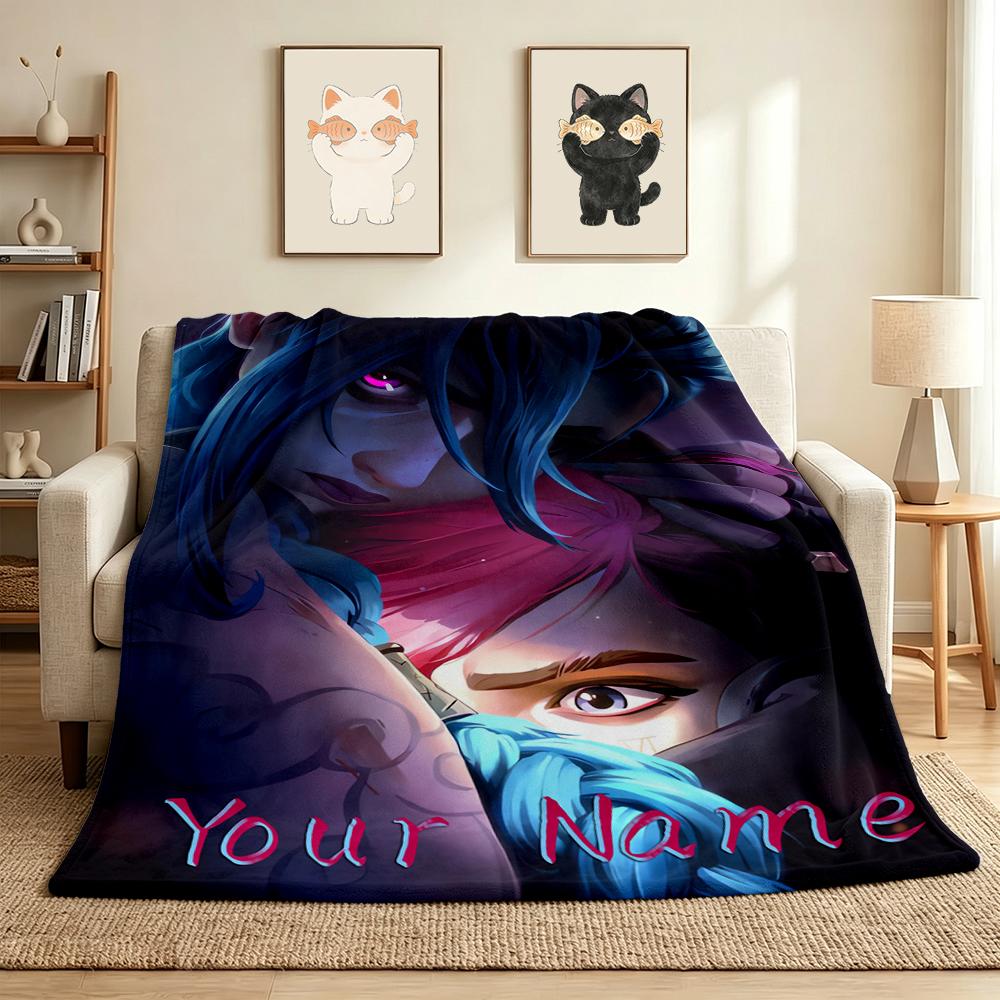 Custom Name Blue Eyes Connection Flannel Blanket Throw Blanket Soft Warm Sofa Bed home Decor Unique Gift