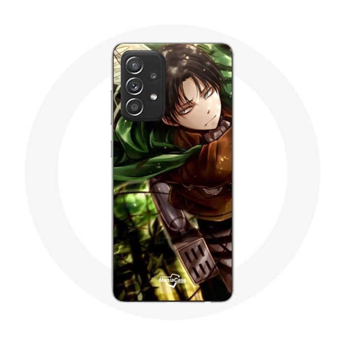 Case - MANIACASE - Samsung Galaxy A33 5G - Black Silicone - Attack On Titan - Flexible