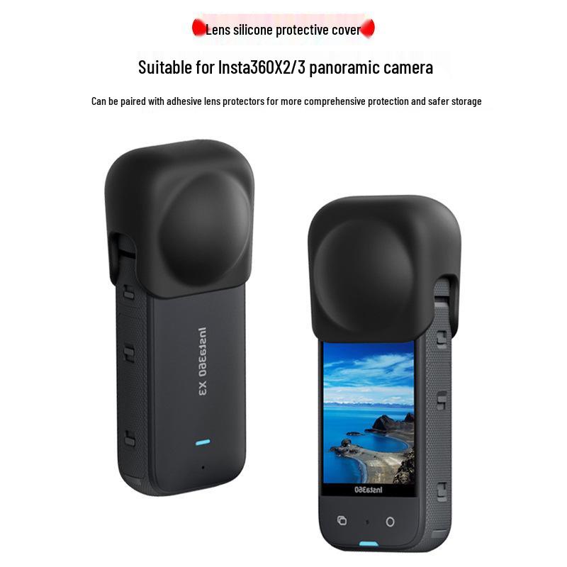Защита объектива панорамной экшн-камеры Insta360 X3/X4, силиконовый чехол
