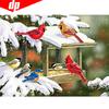Full Round Cross Stitch Diamond Painting Bird In Winter 5D DIY Rhinestones Mosaic Diamond Embroidery