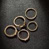5pcs Crystal Finger-ring Set Bohemian Moon Midi for Women Brief Jewelry Gift