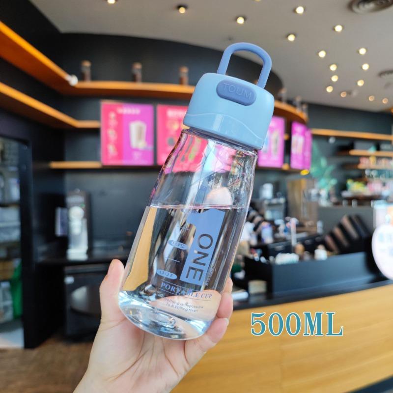 Plastic Fashion Sport Water Bottle 500ml Style Heat Resistant Leakproof Color Lovers Travel Water Bottles PC Material