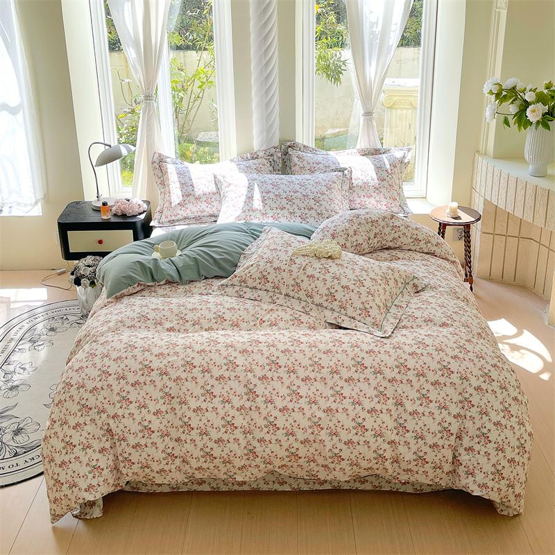 Premium 100% Cotton Bedding Set 3 Piece Duvet Cover Set (1 Duvet Cover 2 Pillowcase) Breathable Hypoallergenic Single/Double Bed