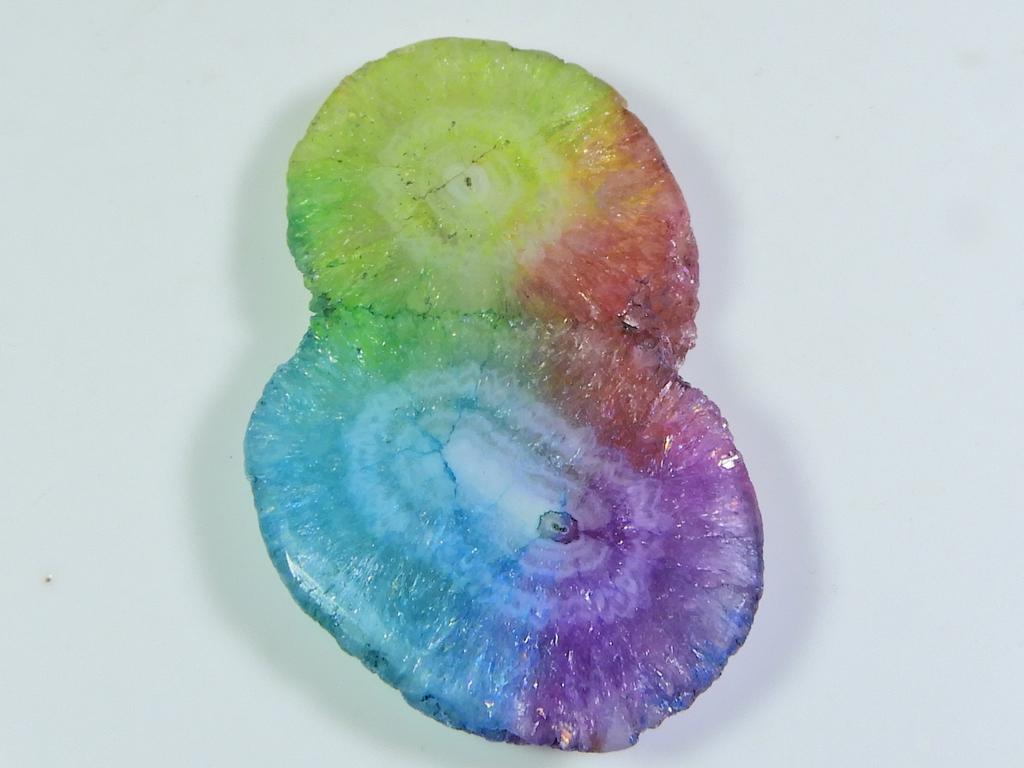 77Cts. Окрашенный солнечный друзовый агат многоцветный фантазийный кабошон россыпью драгоценный камень ET-33