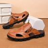 Large Size Men's Sandals Summer Outdoor Men's Half Drag Casual Lazy Shoes Fashionable Versatile Hand-stitched Slippers