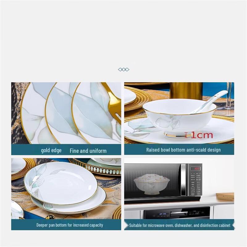 Taozhi Spring's Intent Ceramic Dinnerware Set