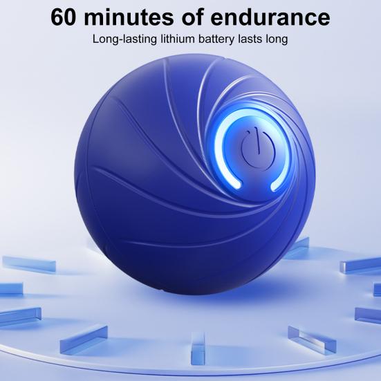Катающийся мяч для домашних животных со светодиодной подсветкой, снятие скуки и стресса, умный интерактивный прыгающий мяч для кошек и собак, перезаряжаемый через USB, электрический автоматический движущийся трясущийся мяч
