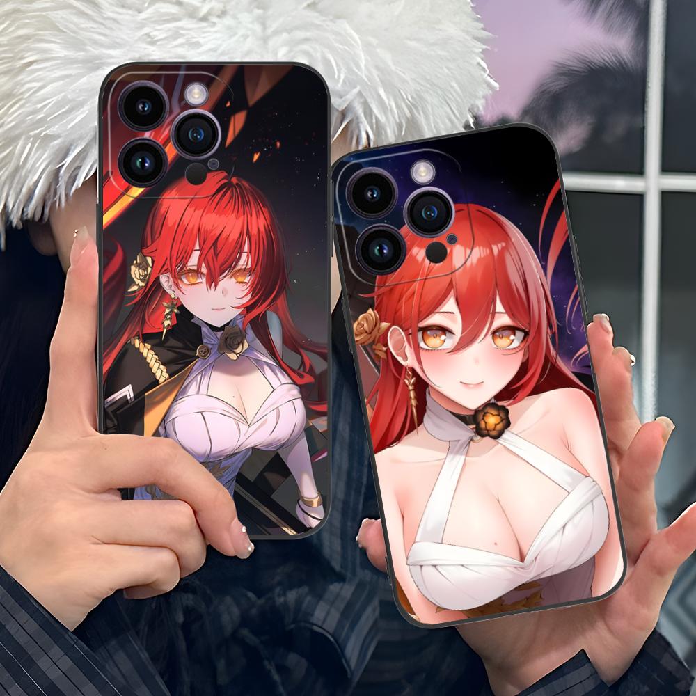 HSR Himeko Матовый ТПУ Чехол для Мобильного Телефона для iPhone 17 16 15 14 13 12 11 X XR XS 8 7 Air Pro Max Plus Mini Цветной Чехол