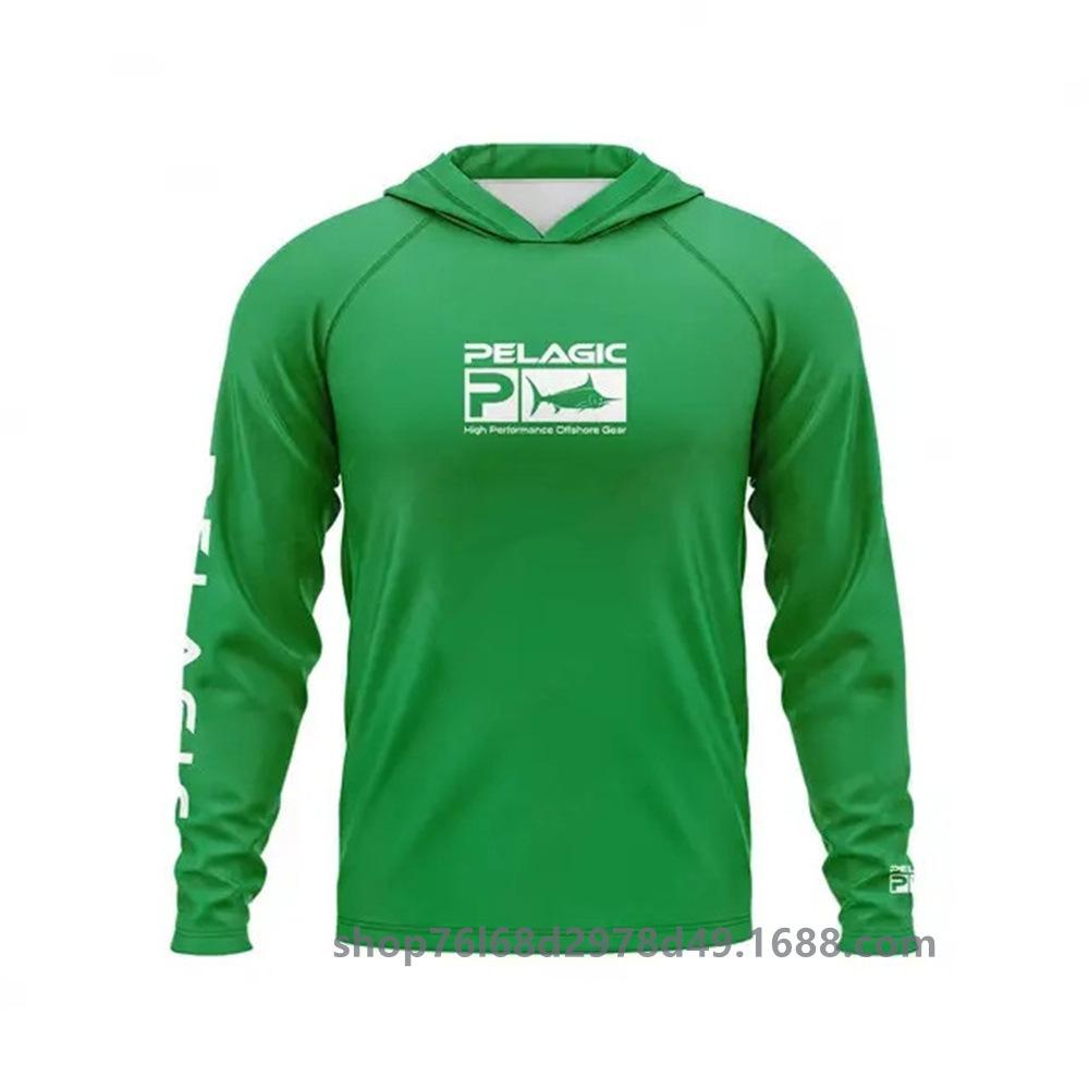 Pelagic fishing suit UPF50 long-sleeved T-shirt hoodie quick-drying breathable sunscreen supports customization