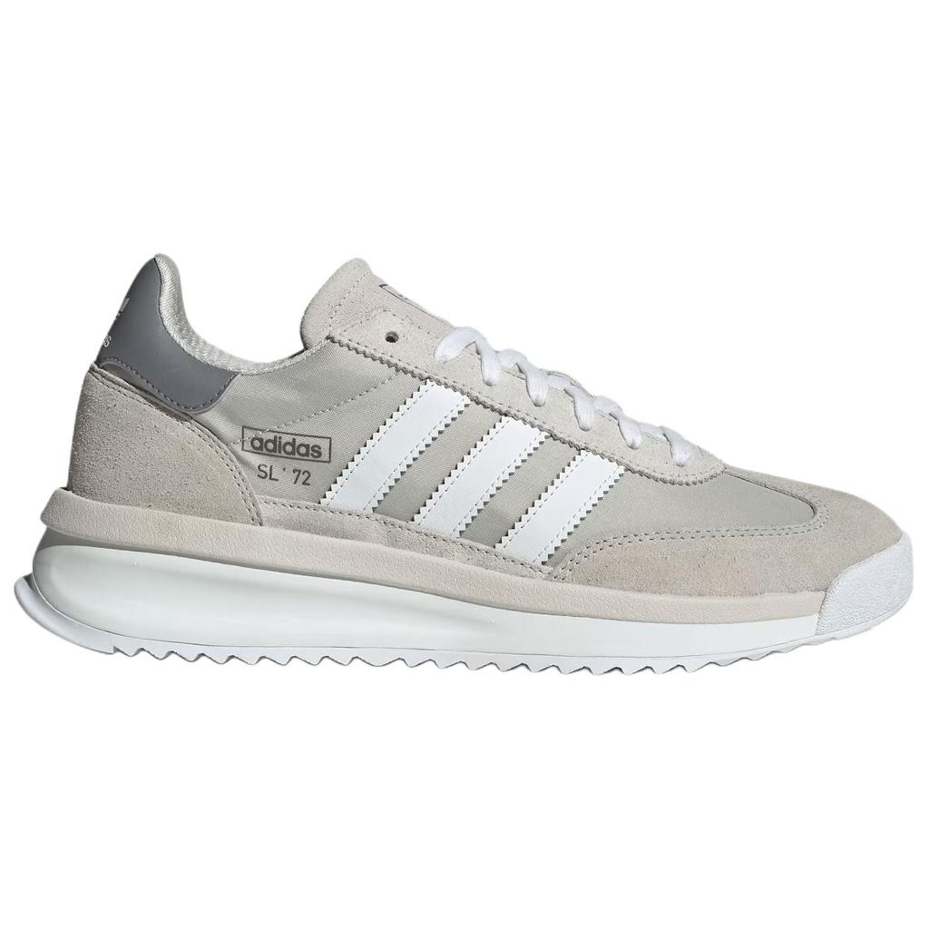 Adidas Originals Sl 72 Rtn Fabric Leather Versatile Comfortable Durable Low-Top Lifestyle Casual Shoes Unisex Casual Shoes Light-Gray JR8765