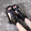 Large Sandals 2025 Summer New Soft Leather Thick Bottom Casual Sandals Women's Fashion High Top Slope Heel Cool Boots