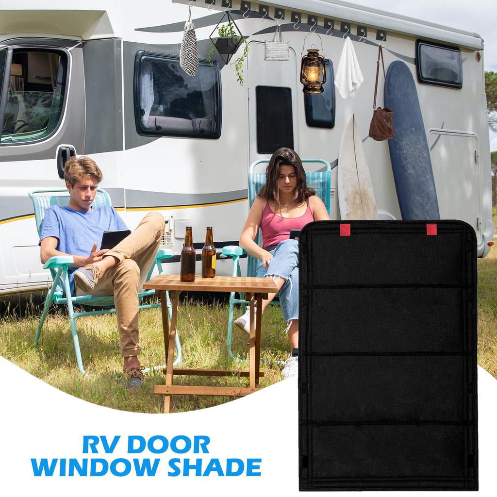 RV Door Window Cover Blackout Waterproof Shield Portable Privacy Trailer Interior Cover for Camping Picnic Travel Road Trips