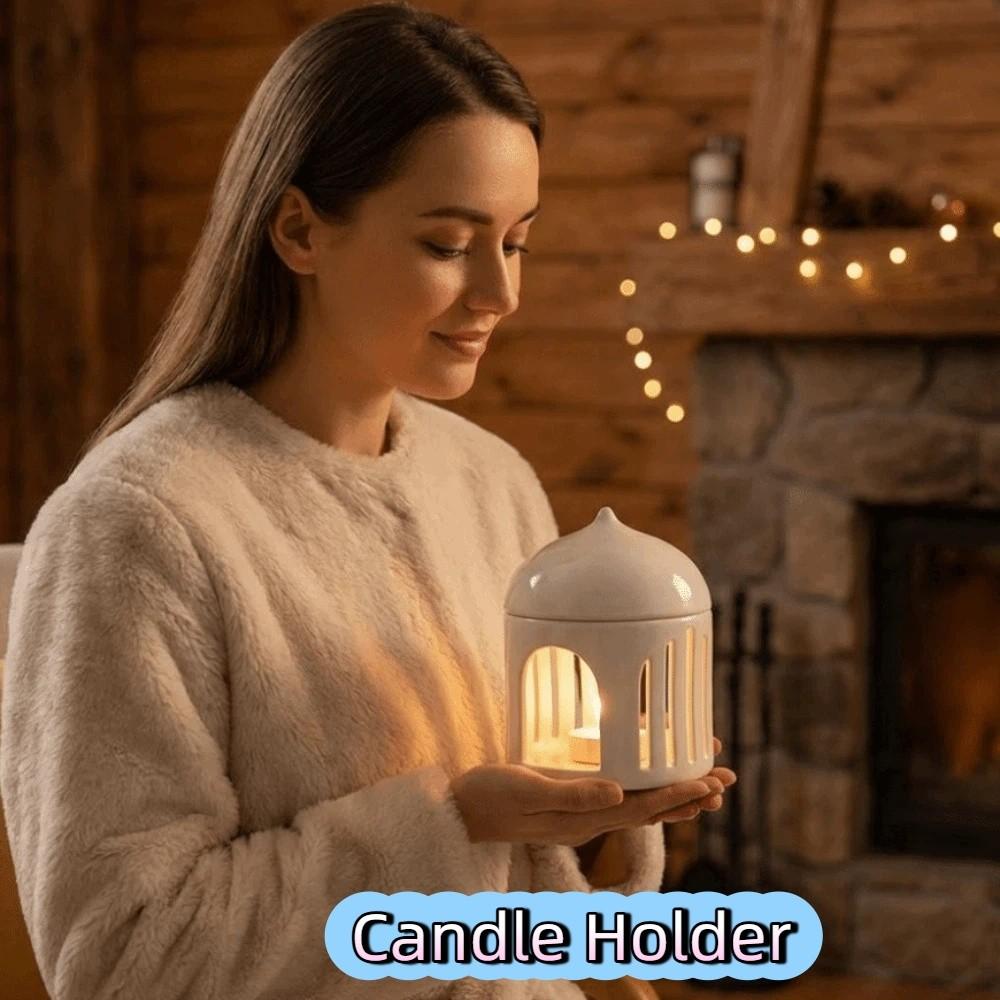 Traditional Candle Holder Ceramic Tealight Candlestick Islamic Lantern Candle Base  Perfect Gift